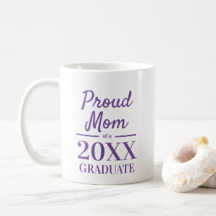 Proud mom of a 2025 graduate elegant typography coffee mug