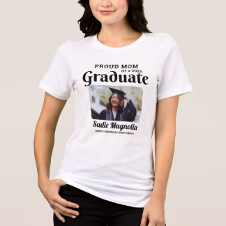 Proud Mom of a 2026 Graduate Photo Custom Tri-Blend Shirt