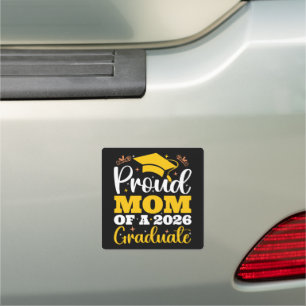 Proud Mom Of A 2026 Personalized Graduation Mother Car Magnet