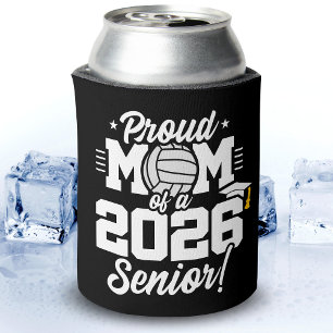 Proud Mom of a 2026 Senior Volleyball Graduation Can Cooler