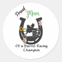 Proud Mom of a Barrel Racing Champion T-Shirt Butt