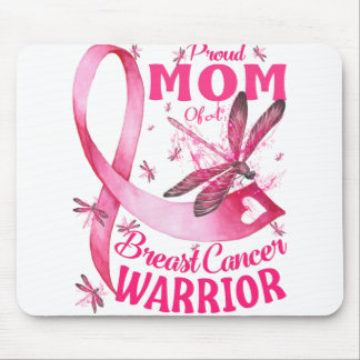 Proud Mom Of A Breast Cancer Warrior Awareness Mouse Pad
