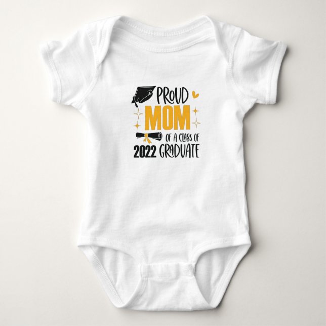 Proud Mom of a Class of 2022 Party Matching Baby Bodysuit (Front)