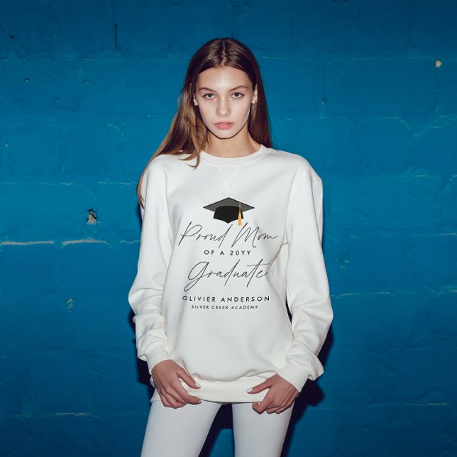 Proud mom of a class of 20YY graduate script Sweatshirt (Creator Uploaded)
