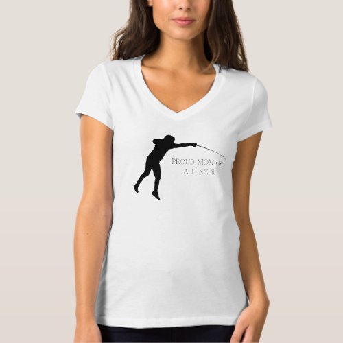 Proud Mom of a Fencer V_neck T_Shirt