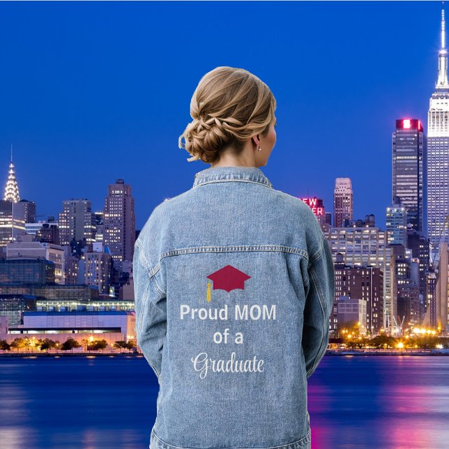 Proud Mom of a Graduate Denim Jacket (Creator Uploaded)