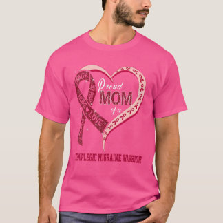 Proud Mom Of A Hemiplegic Migraine Warrior Ribbon T-Shirt