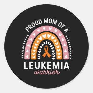 Proud Mom Of A Leukemia Warrior 1 Classic Round Sticker