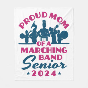 Proud Mom of a Marching Band Senior 2024 Fleece Blanket