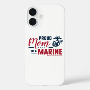 Proud Mom of a Marine - Color iPhone 16 Case
