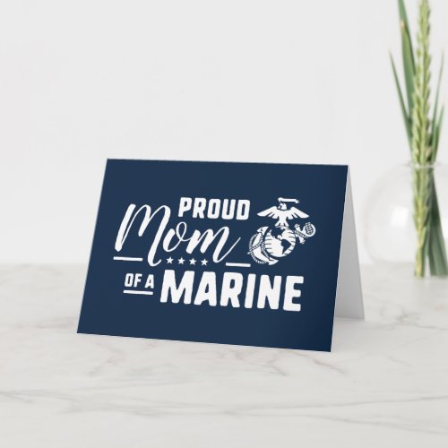 Proud Mom of a Marine Note Card