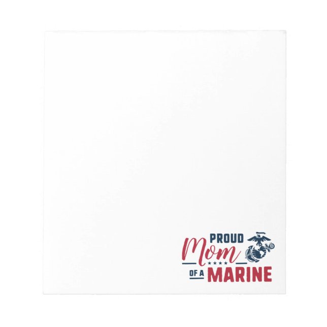 Proud Mom of a Marine Notepad (Front)