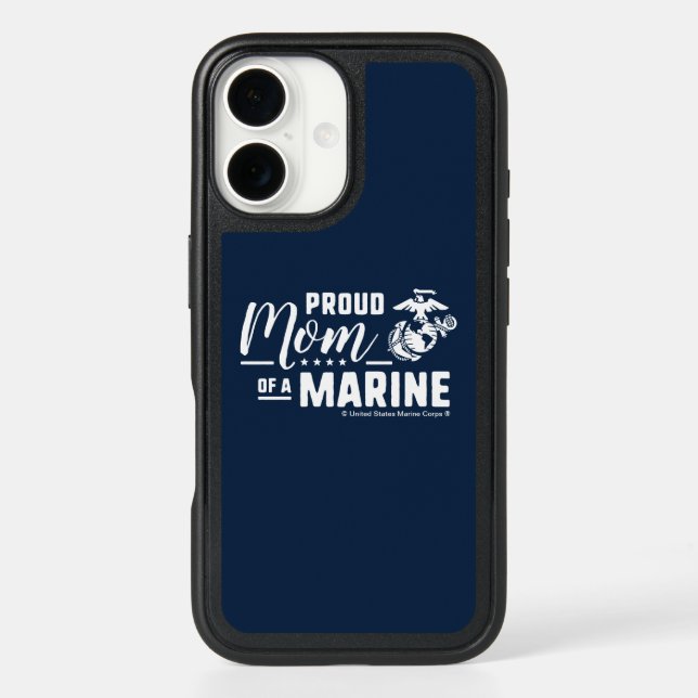 Proud Mom of a Marine - White Otterbox iPhone Case (Back)