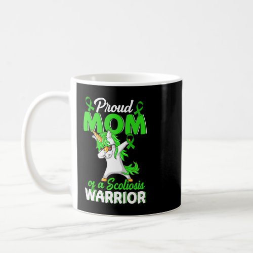 Proud Mom Of A Scoliosis Warrior Green Ribbon Gran Coffee Mug