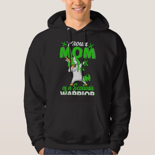 Proud Mom Of A Scoliosis Warrior Green Ribbon Gran Hoodie