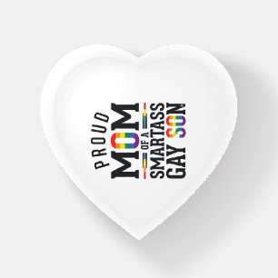 Proud Mom of a Smartass Gay Son Vintage Shirt Desi Paperweight