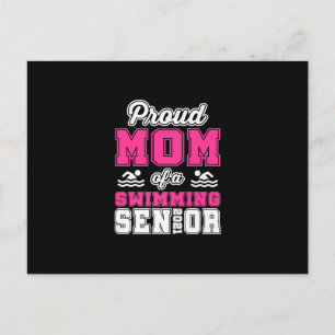 Proud Mom Of A Swimming Senior 2021 Swimmer Swim Invitation Postcard