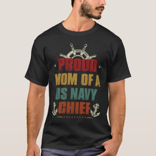 Proud Mom Of A US Navy Chief Vintage T_Shirt