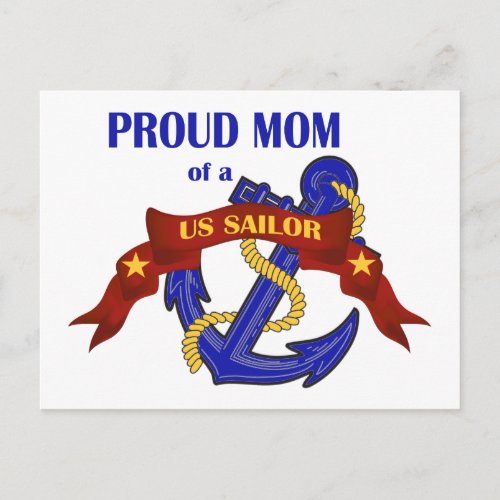 Proud Mom of a US Sailor Postcard