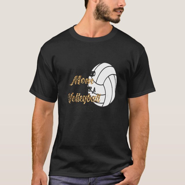Proud Mom of a Volleyball Senior 2023 volleyball f T-Shirt (Front)