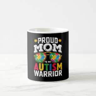 Proud Mom Of An Autism Warrior Family Coffee Mug