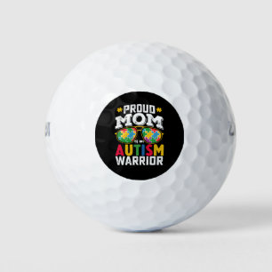 Proud Mom Of An Autism Warrior Family Golf Balls