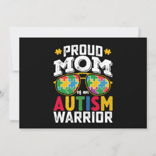 Proud Mom Of An Autism Warrior Family Invitation