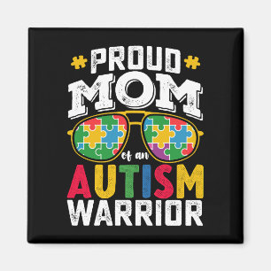 Proud Mom Of An Autism Warrior Family Magnet