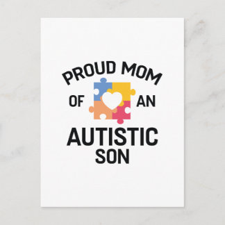 Proud Mom Of An Autistic Son Postcard