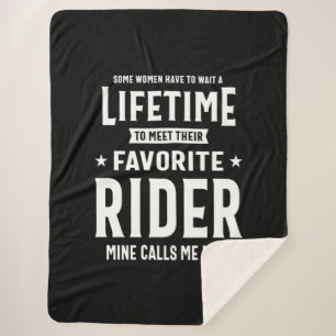 Proud Mom Of An Awesome Rider Player Sherpa Blanket