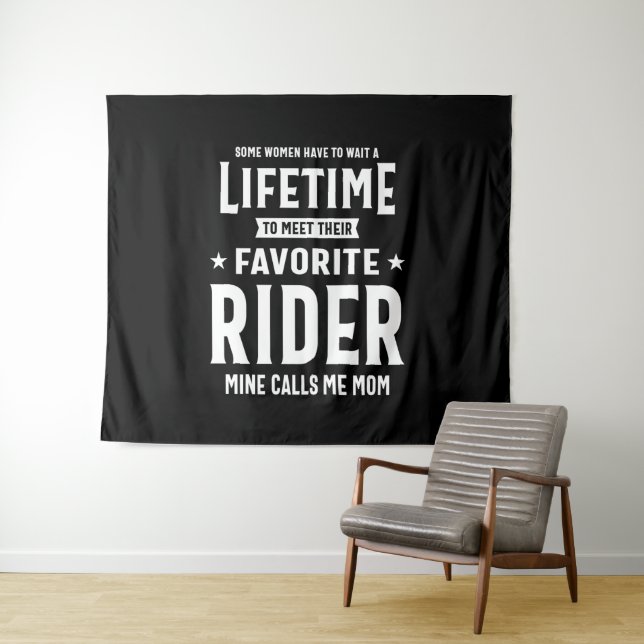 Proud Mom Of An Awesome Rider Player Tapestry (In Situ (Horizontal))