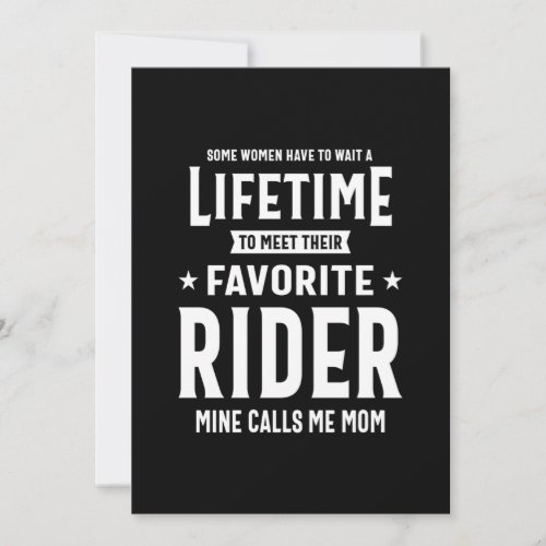 Proud Mom Of An Awesome Rider Player Thank You Card