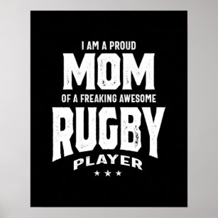 Proud Mom Of An Awesome Rugby Player Poster