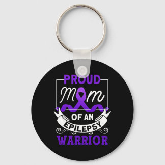 Proud Mom Of An Epilepsy Warrior Epilepsy Awarenes Keychain