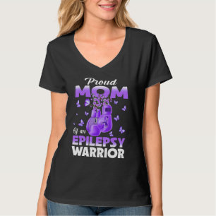 Proud Mom Of An Epilepsy Warrior Epilepsy Awarenes T-Shirt