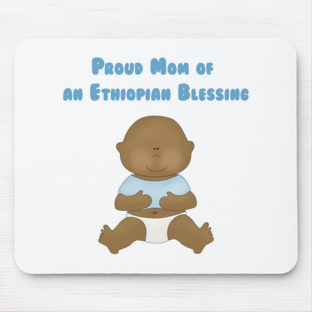 Proud Mom of an Ethiopian Blessing Mouse Pad (Front)