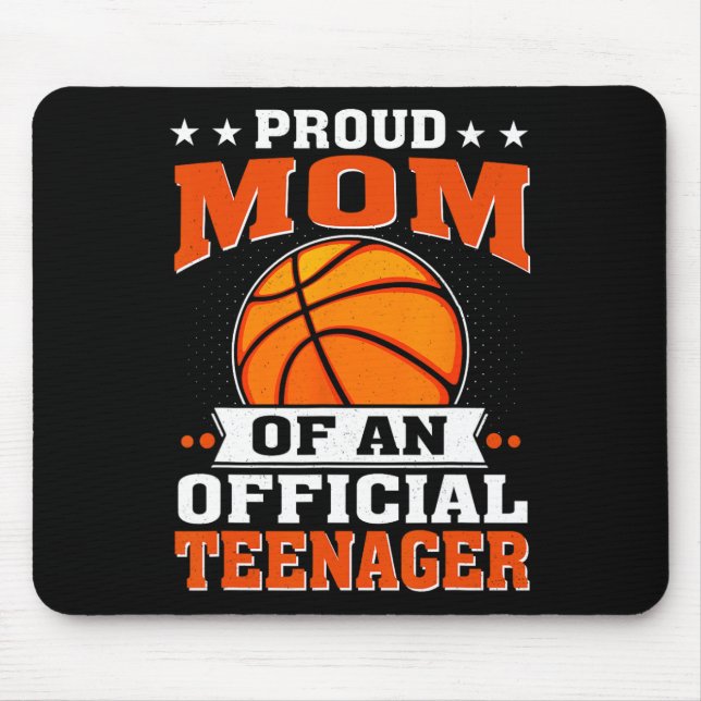 Proud Mom Of An Official Teenager 13th Birthday Sk Mouse Pad (Front)