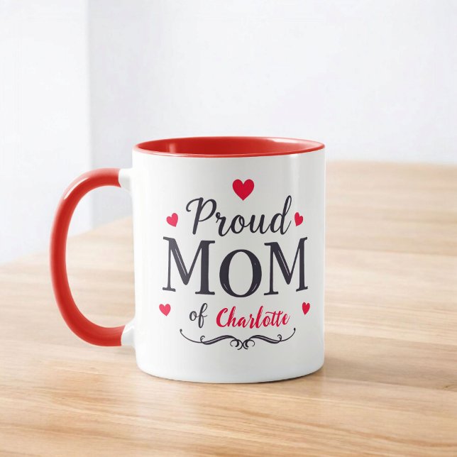 Proud Mom of | Cute Personalized Mother's Day Mug (Creator Uploaded)