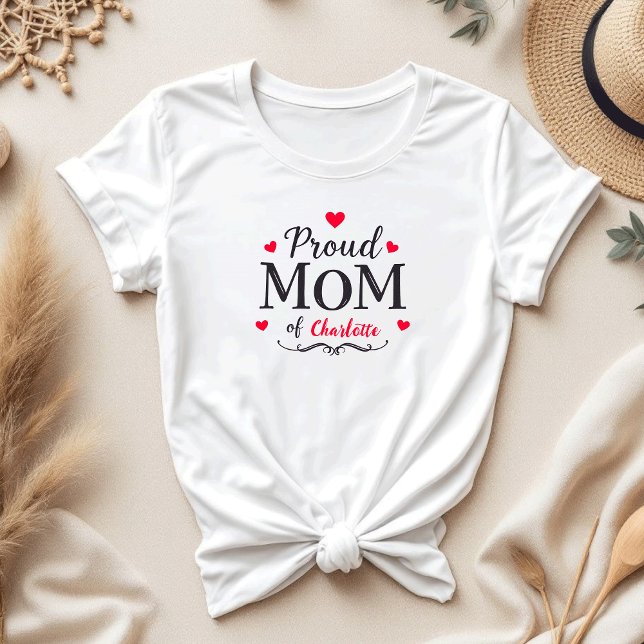 Proud Mom of | Cute Personalized Mother's Day T-Shirt (Creator Uploaded)
