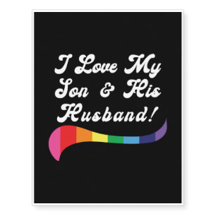 Proud Mom of Gay Son Husband Temporary Tattoos
