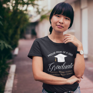 Proud Mom of Graduate Black Graduation Women's T-Shirt