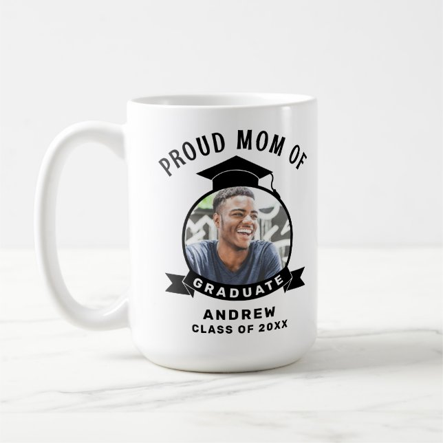 Proud Mom of Graduate Coffee Mug (Left)