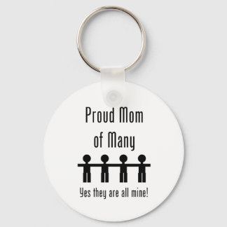 Proud Mom of Many -  4 kids Keychain