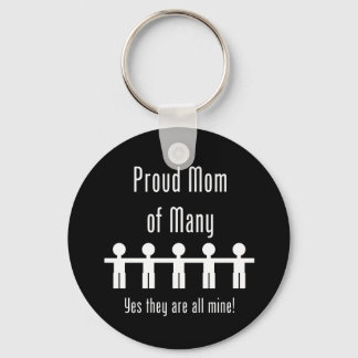 Proud Mom of Many - 5 kids Keychain
