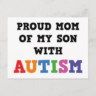 Proud Mom Of My Son With Autism Postcard