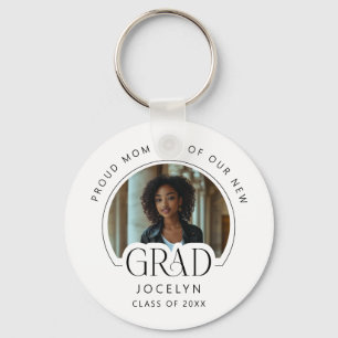 Proud Mom of our Grad Photo Keepsake Keychain