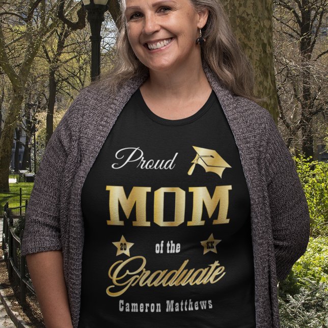 Proud Mom of the Graduate Name Graduation Tri-Blend Shirt (Creator Uploaded)
