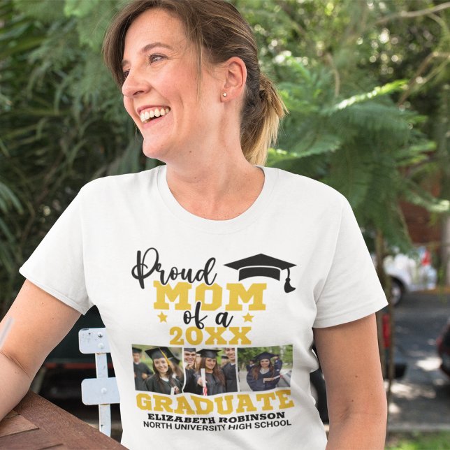 Proud Mom of the Graduate Photo collage T-Shirt (Creator Uploaded)