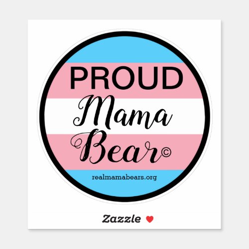 Proud Mom Pink and Blue Vinyl Sticker