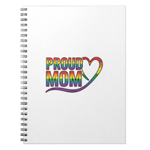 Proud Mom Rainbow Heart Vintage Engraving Design_1 Notebook